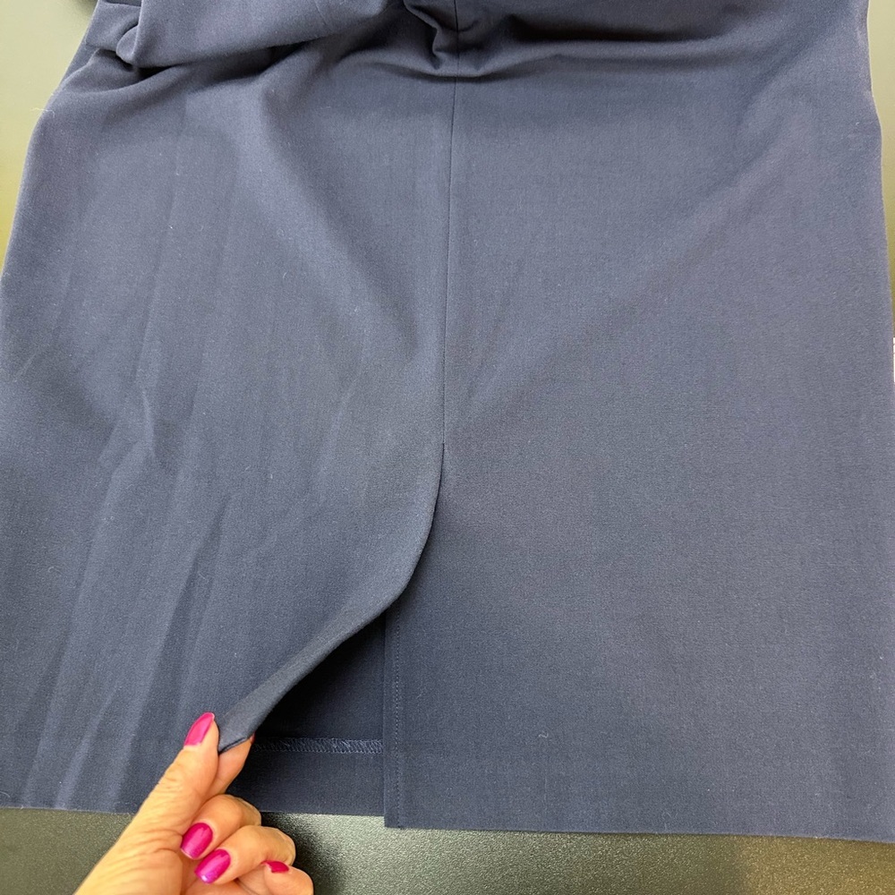 Vince Camuto Navy Off The‎ Shoulder Sheath Dress Size 6 Ruching Elegant Cocktail - Picture 6 of 14